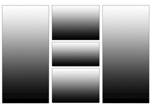 渐变矩形组合图形