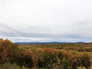 秋日山林全景风光