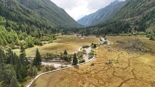 山谷中的开阔风景