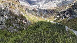 山间葱郁谷地壮丽景观