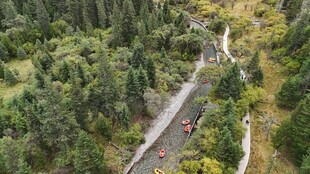 俯瞰山间蜿蜒公路