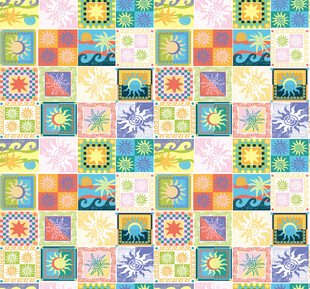 几何图案 拼接 多彩 方块