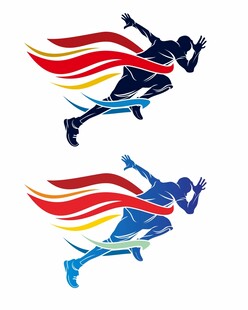 跑步运动员冲线