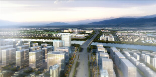 城市建筑景观鸟瞰图