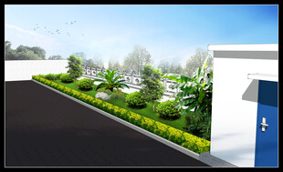 户外绿化景观效果图