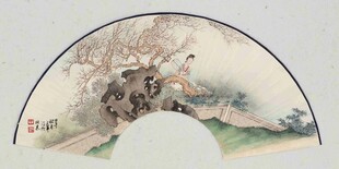 山水扇面画