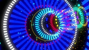 绚丽多彩的旋转灯光装置