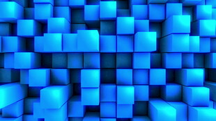 蓝色立体方块背景纹理
