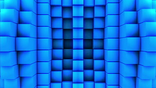 蓝色立体方块背景图案