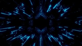 蓝色放射状炫酷光效背景