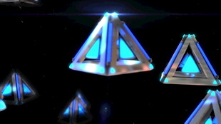 发光三角几何立体摆件