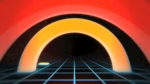 霓虹拱形通道科技风场景