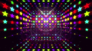 炫彩星芒灯光隧道效果