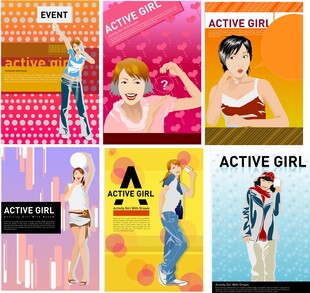 活力女孩时尚插画集