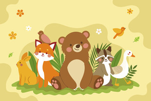 森林小动物们的欢乐聚会