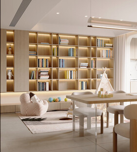 温馨现代风家庭书房一角