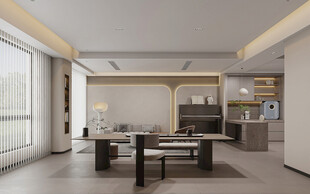 现代简约风开放式客厅空间