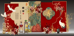 寿宴仪式背景墙