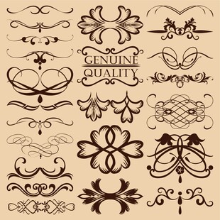 复古装饰花纹设计素材