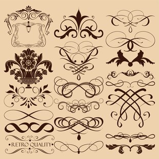 复古欧式装饰花纹图案集