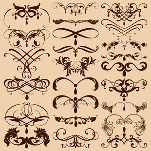 复古装饰花纹图案集合