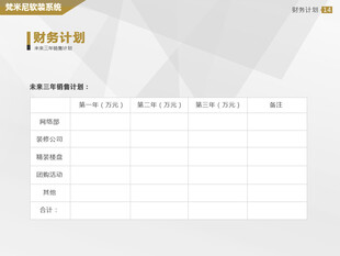 简约财务费用报销计划表