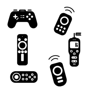 遥控器图标矢量遥控器游戏机手柄
