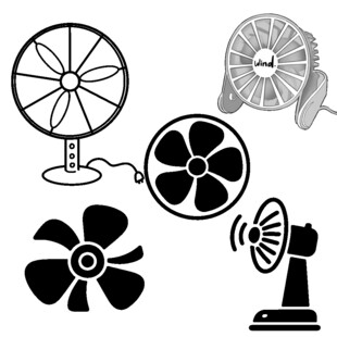 电风扇图标电扇图标矢量电扇图标