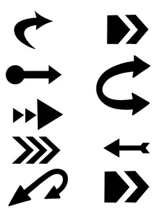 箭头图标矢量箭头图标方向图标