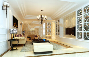 现代简约风豪华客厅空间