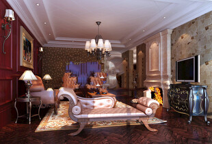 豪华欧式风格客厅展示