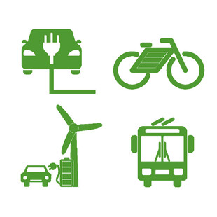 新能源汽车图标汽车图标电动车图