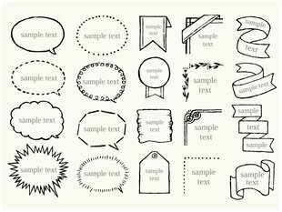 多样手绘风格对话框集合