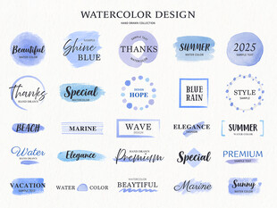 水彩风格标志设计集合