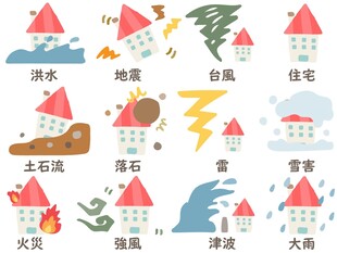 自然灾害与房屋相关图示