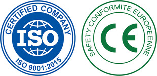 ISO与CE认证标志展示