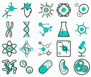 科学元素图标集合