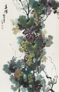 水墨葡萄图