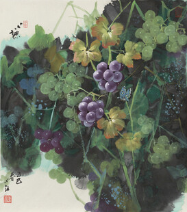 水墨葡萄图