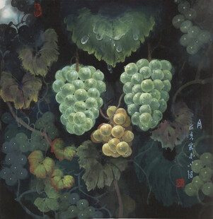 古典风葡萄静物图
