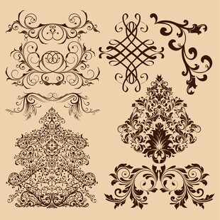 复古华丽装饰花纹图案集