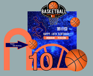 篮球背景生日派对