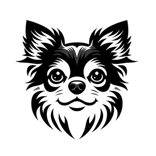 可爱吉娃娃犬头像图案