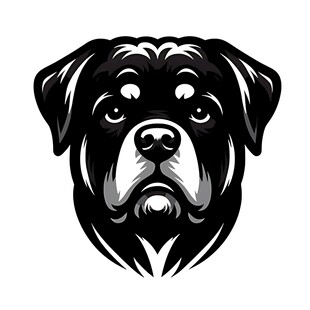 罗威纳犬头像设计