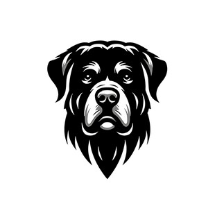 罗威纳犬头像标志设计