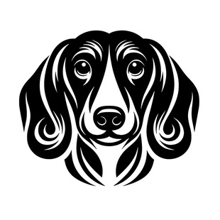 黑白风格的可爱狗狗头像