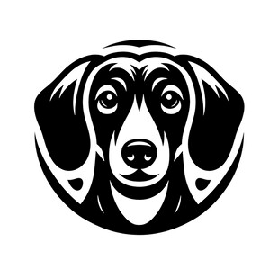 简约黑白风狗狗头像