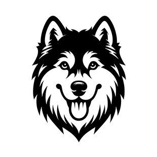 微笑的哈士奇头像