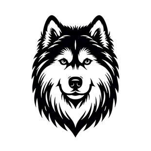 哈士奇头像图案