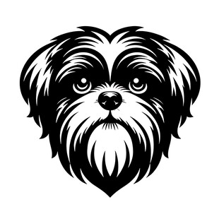 可爱西施犬头像图案